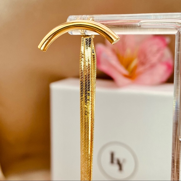 Minimalist 18K Yellow Gold Dangle Flat Tassel Jacket Earrings - Picture 9 of 15